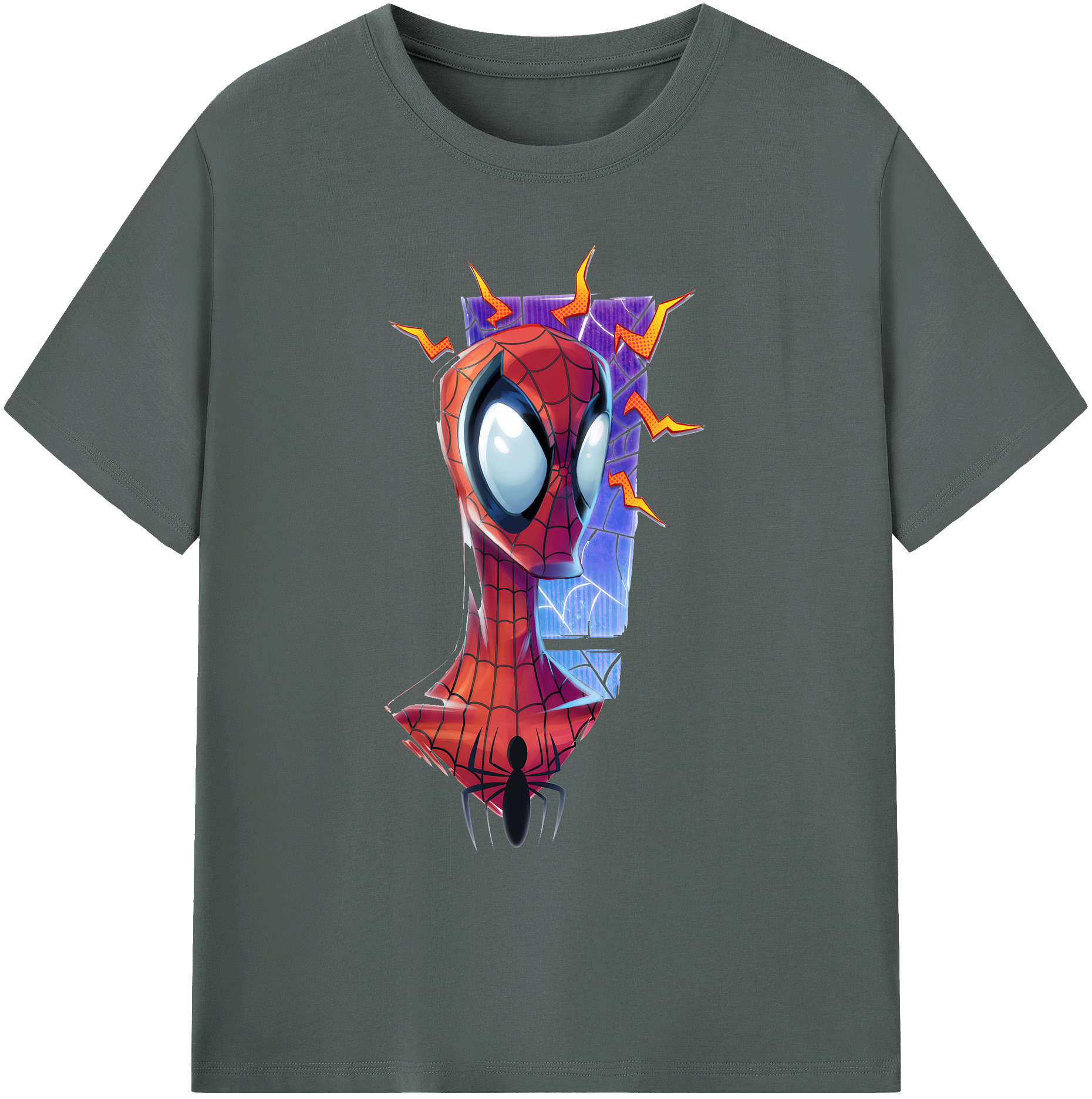 （画像用） Spider Man スパイダーマン 綿100％ メンズ半袖Tシャツ｜肌触りやわらか＆通気性
